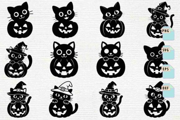 A Black Cat Clipart Halloween SVG Bundle for Blog Graphics