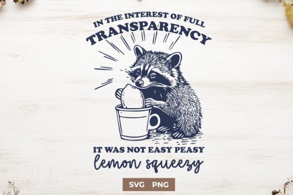 A Honest Crafter's Review: Funny Raccoon Squeezing Lemon Graphics