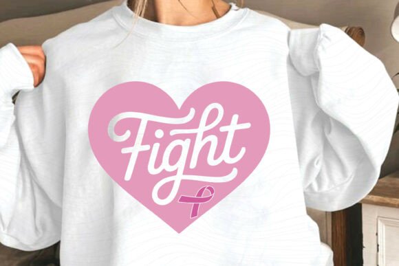 Breast Cancer SVG Fight Heart Art for Brand Graphics