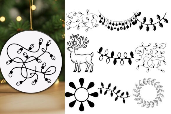 Christmas Light SVG Graphics for Festive Crafts & Content