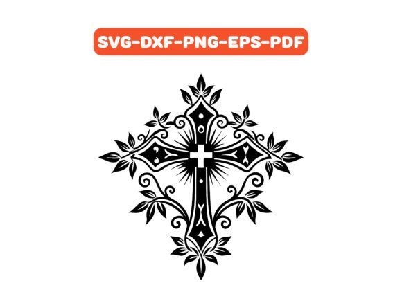 Elegant Christian Cross SVG for Crafters & Graphics