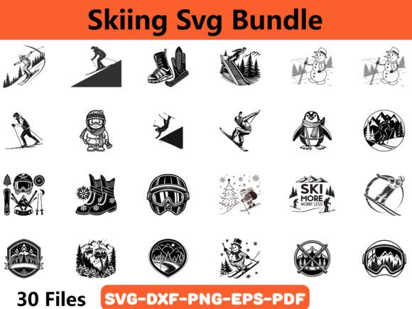 The Skiing SVG Bundle: A Versatile Asset for Crafts and Graphics